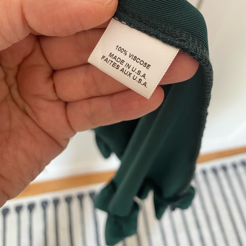 Misa Los Angeles Emerald Green Velvet “Selina” Midi Ankle Length Wrap Dress XS - Picture 8 of 8